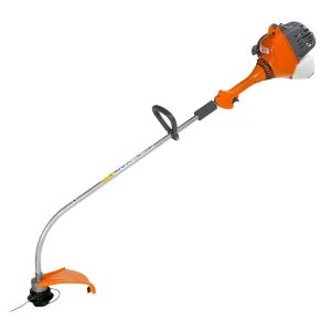 On voit la SPARTA 250 TR sur un fond blanc. La machine est orange, grise et noir.